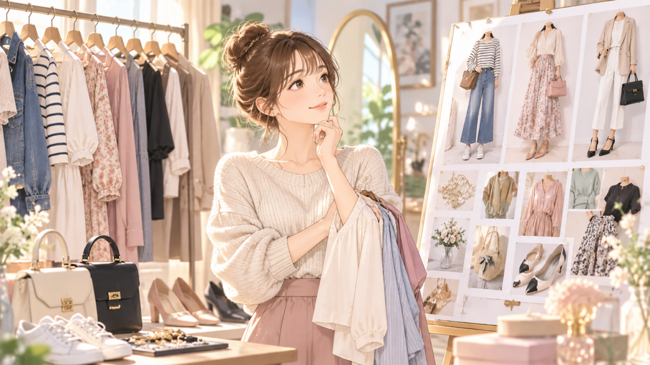 カジュアルやきれいめなど好みのレディースファッションを探している女性