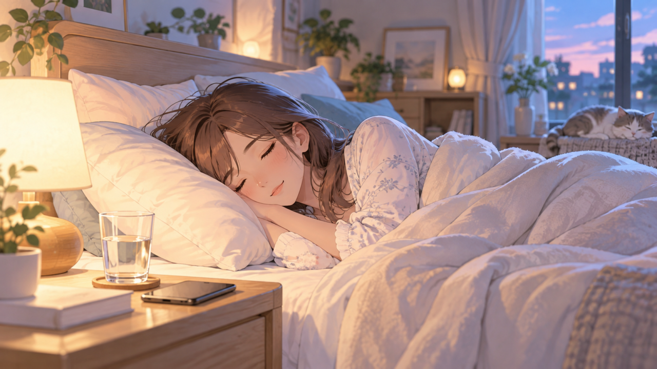 ダイエット中に十分な睡眠と休息を取る女性